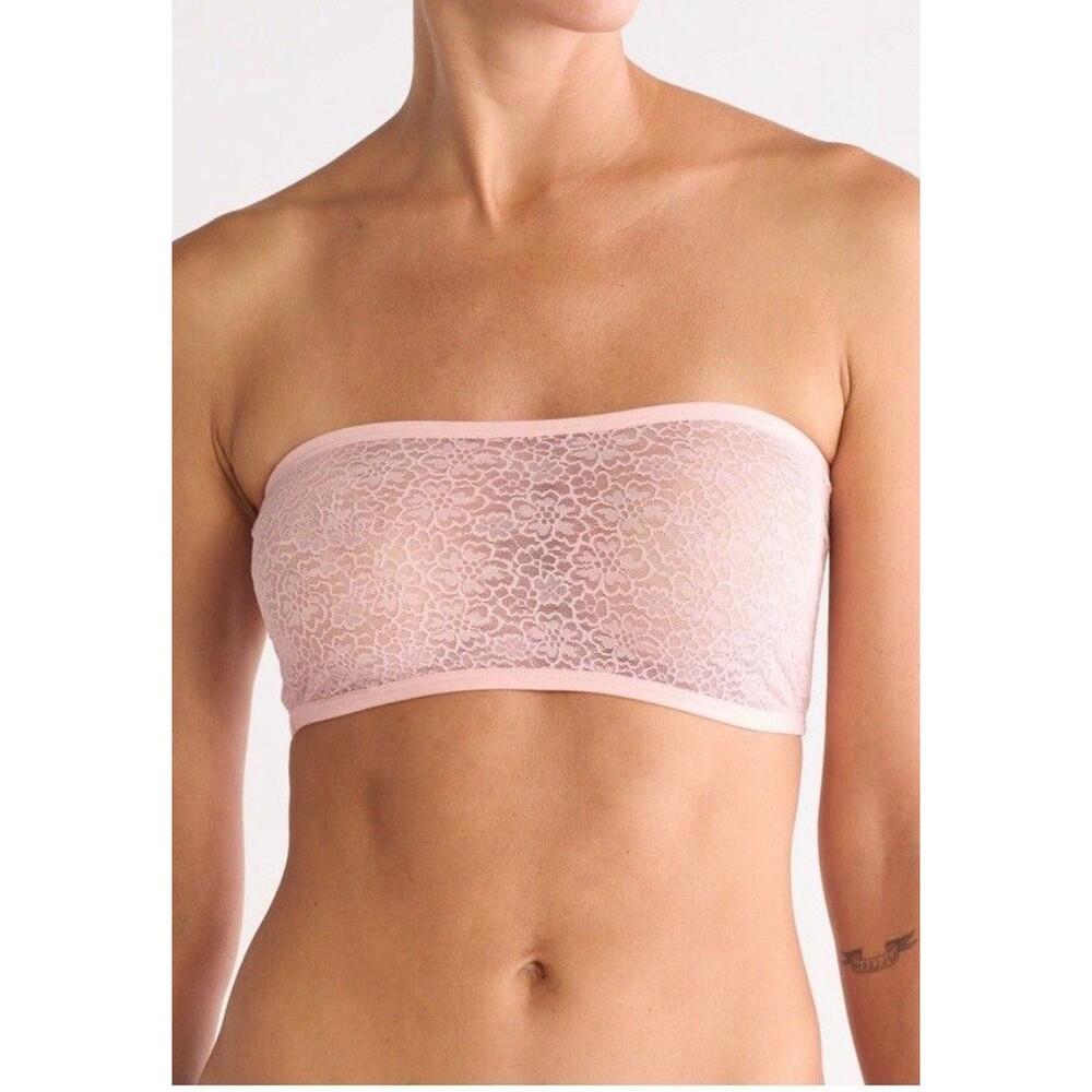 Abound Bras Women’s Sunny Lace Bandeau Bluey Gray Small